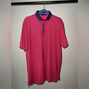 Men’s Pink & Blue Golf Polo Shirt | Size L